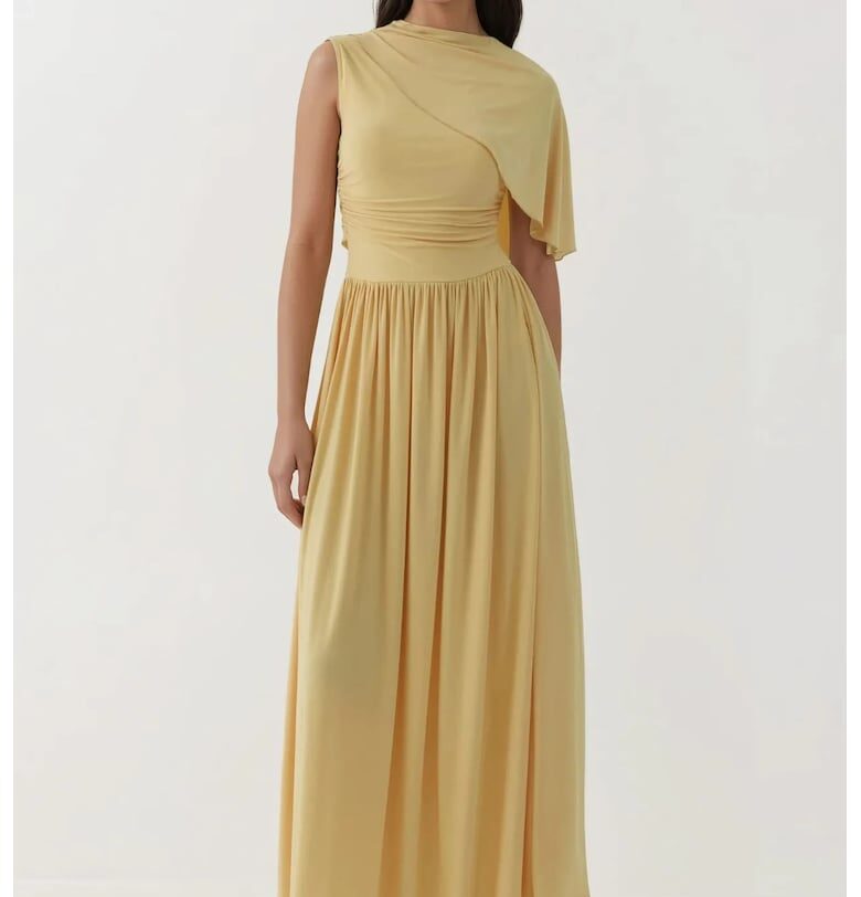 Макси рокля  с асиметрична яка HiCCUP