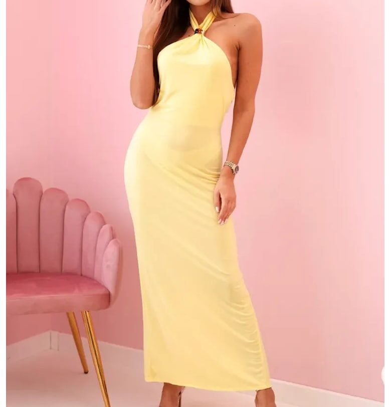 Макси рокля с цепка на гърба - Kesi