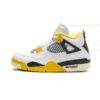Маратонки  Air Jordan 4 Vivid Sulphur - бяло с жълто и черно - Jordan