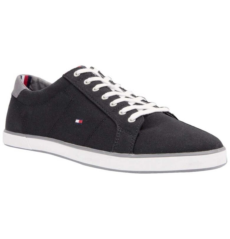 Маратонки -  Canvas Lace Up - черни Tommy Hilfiger