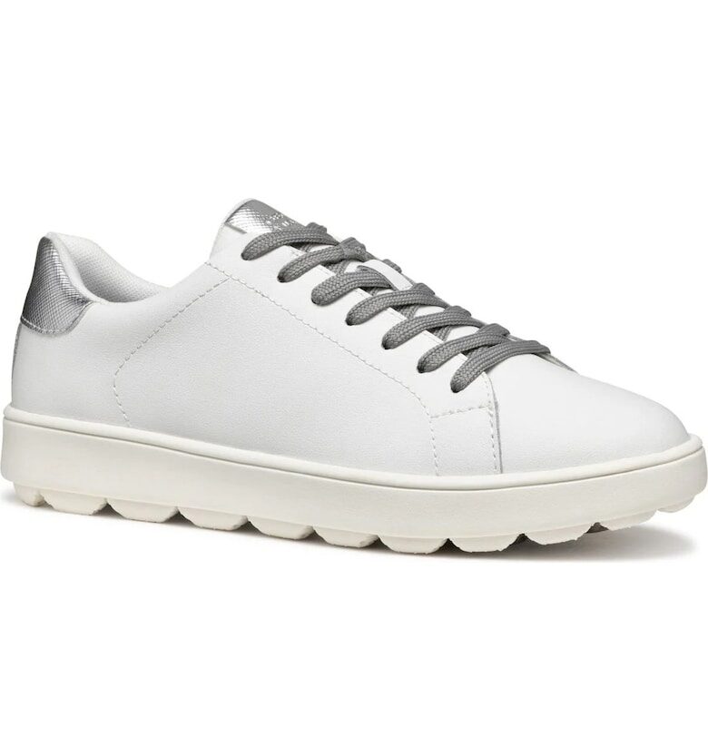 Маратонки  D45WEA 09BNF C0007 - ежедневни - естествена кожа - бели - Geox