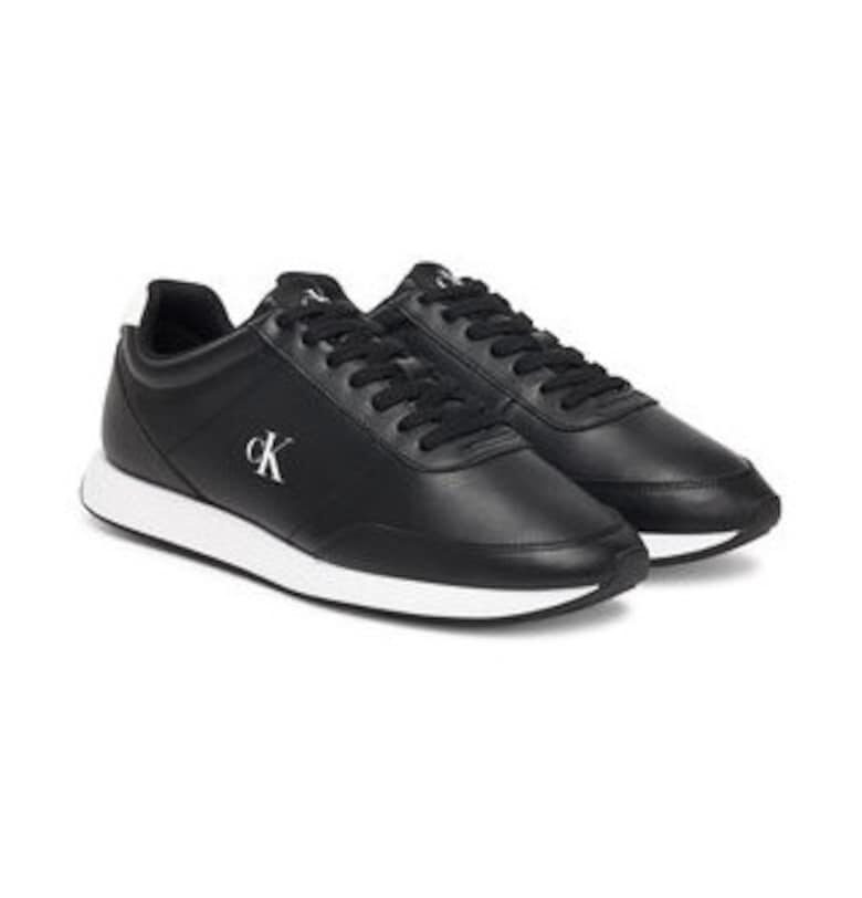 Маратонки  естествена кожа - черни CALVIN KLEIN