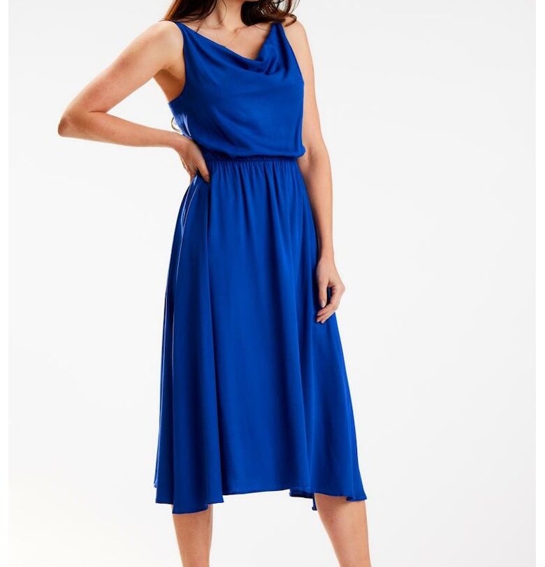 Миди Рокля без ръкави - Вискоза A579 awama