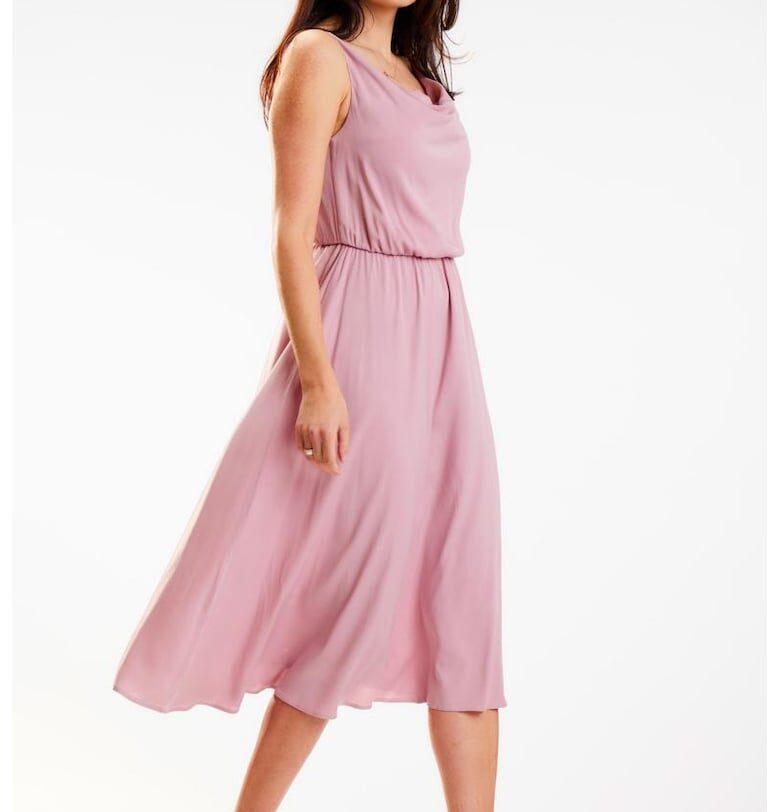 Миди Рокля без ръкави - Вискоза A579 awama