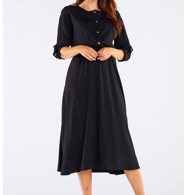 Миди Рокля с три четвърти ръкав A452 awama