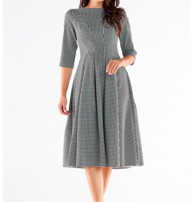 Миди Рокля с три четвърти ръкав A519 awama