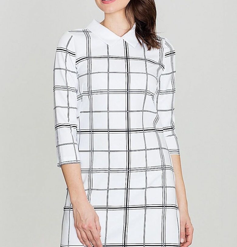 Миди рокля - Ленитиф - Полиестер - Дневна - Бяла Lenitif