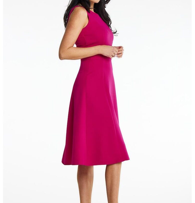 Миди рокля без ръкави - разкроена A633 awama