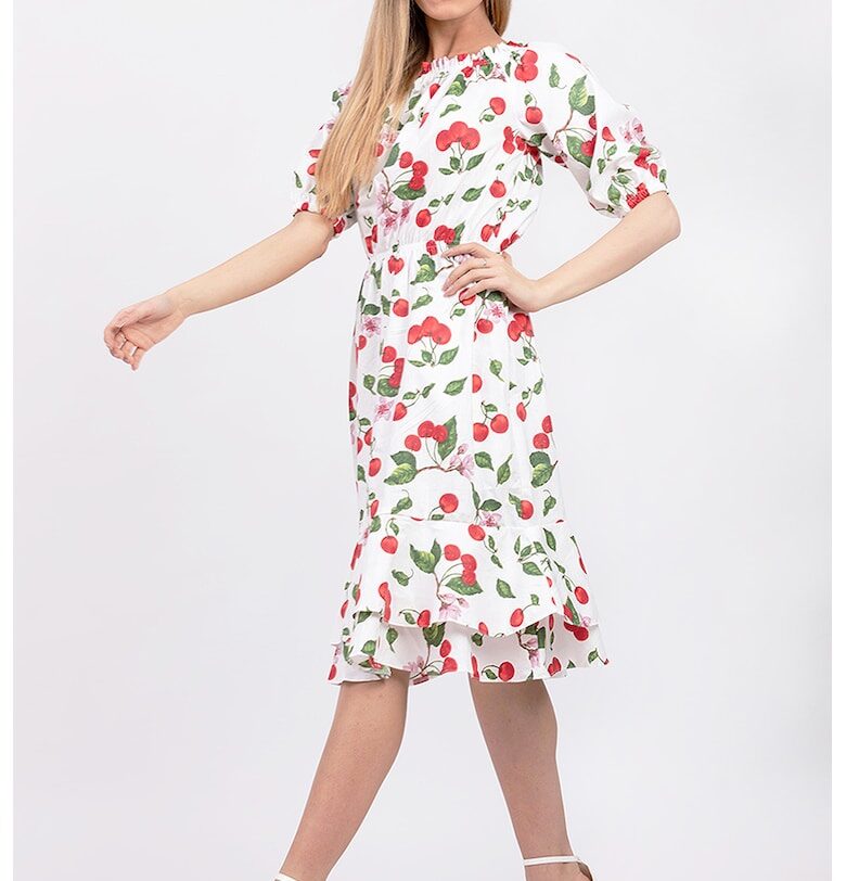 Миди рокля с бухнали ръкави CAMISSI