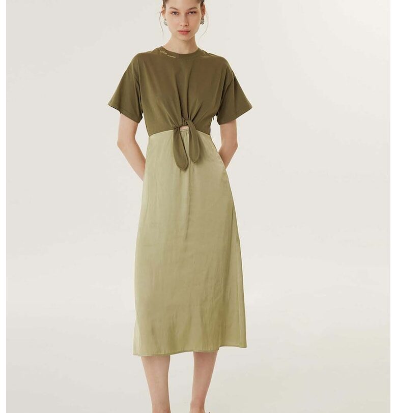 Миди рокля с възел TWIST