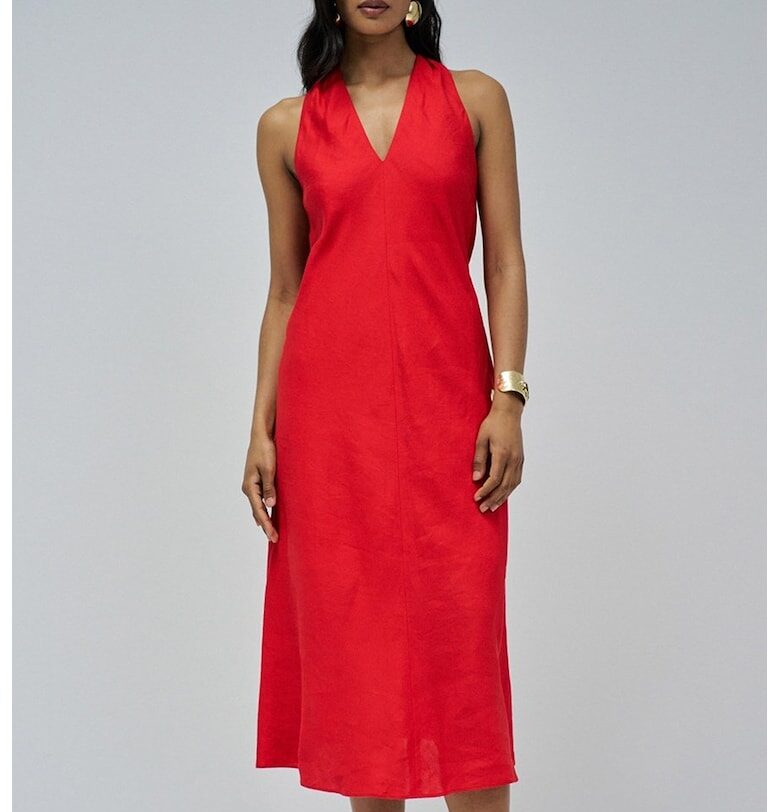 Миди рокля с лен Salsa Jeans