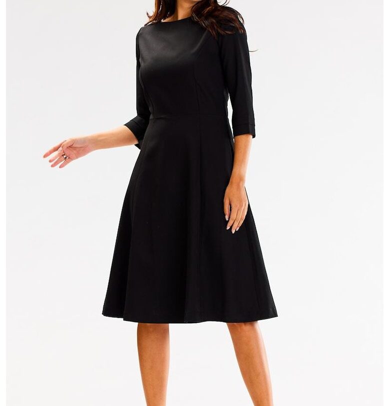 Миди рокля с три четвърти ръкав A594 awama