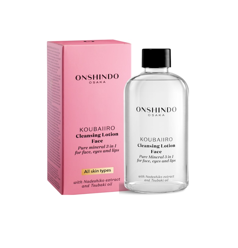 Минерален почистващ лосион за лице  за очи и устни с екстракт от надешико и масло от цубаки - За всеки тип кожа - 250 мл Onshindo Osaka