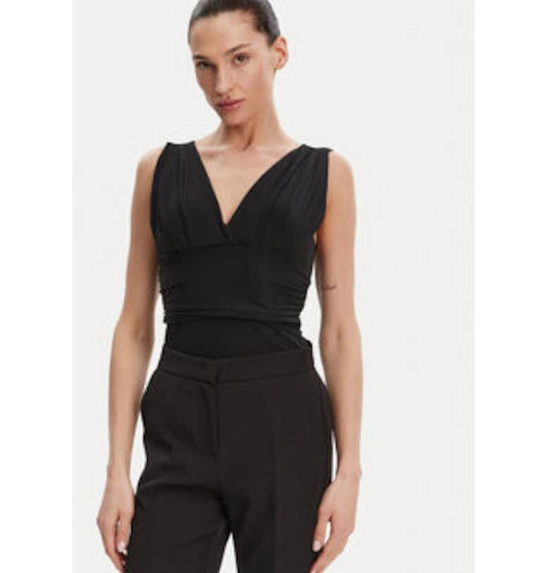 Дамска тениска -  95% полиестер - 5% еластан - черна - Access fashion