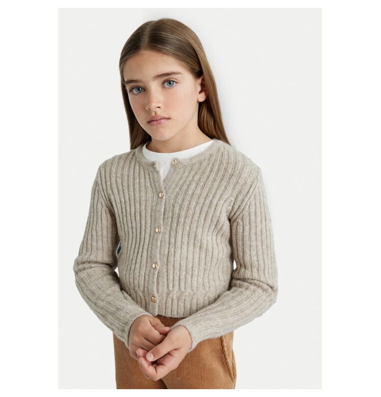 Момичешки кардиган -  304297588 - Акрил/Полиамид - 164 см - Бежов Mayoral