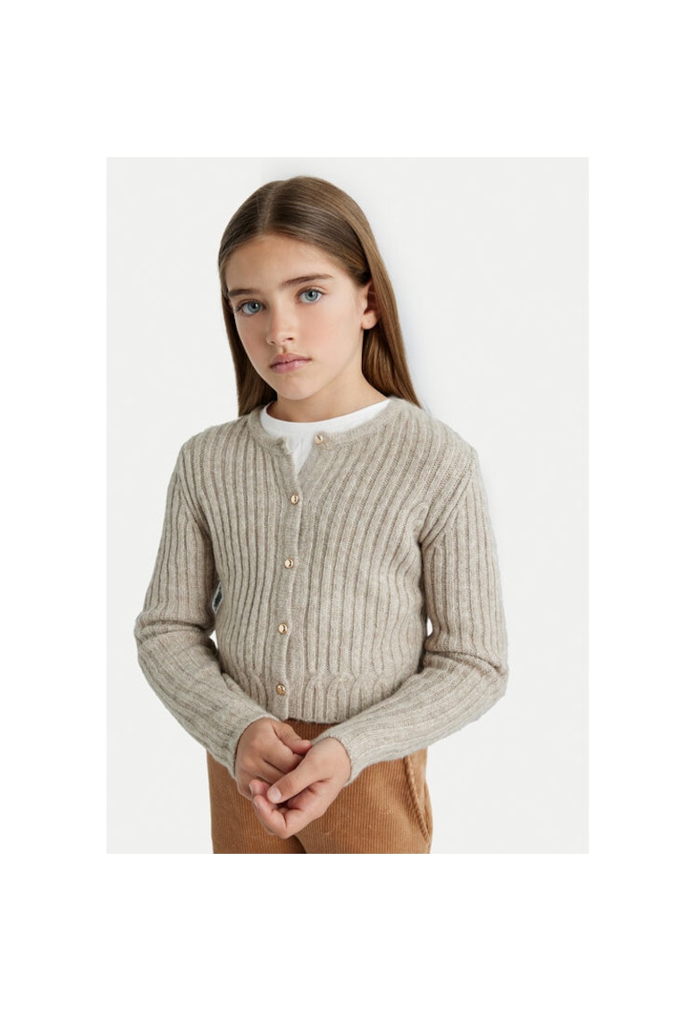Момичешки кардиган - 304297588 - Акрил/Полиамид - 164 см - Бежов Mayoral