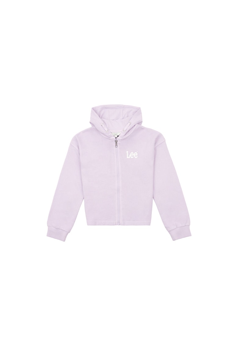 Момичешки суичър с качулка - 302033133 - памук - лилав - Виолетов Lee
