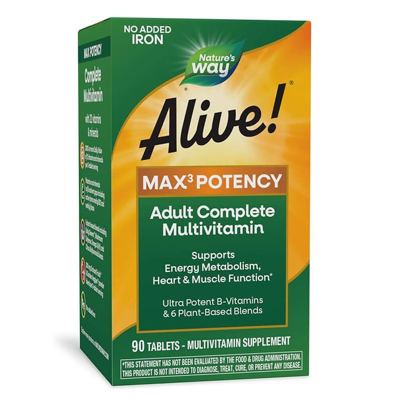 Мултивитамини Алайв Max6 максимум сила - без желязо - Alive!® Max6 Potency Multivitamin