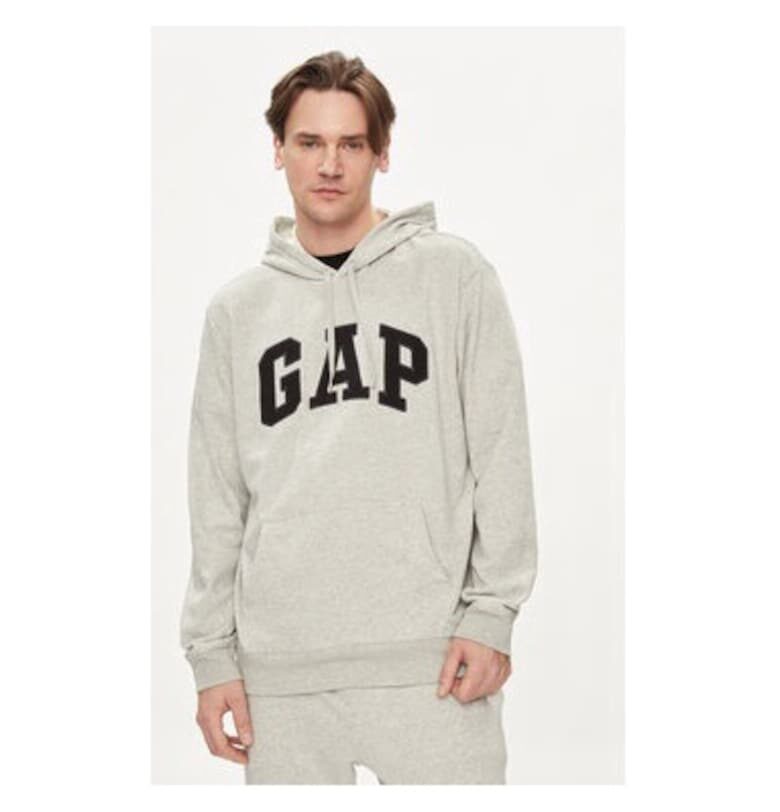 Мъжка блуза -  304143618 - Памук/Полиестер - Сив - Сив GAP