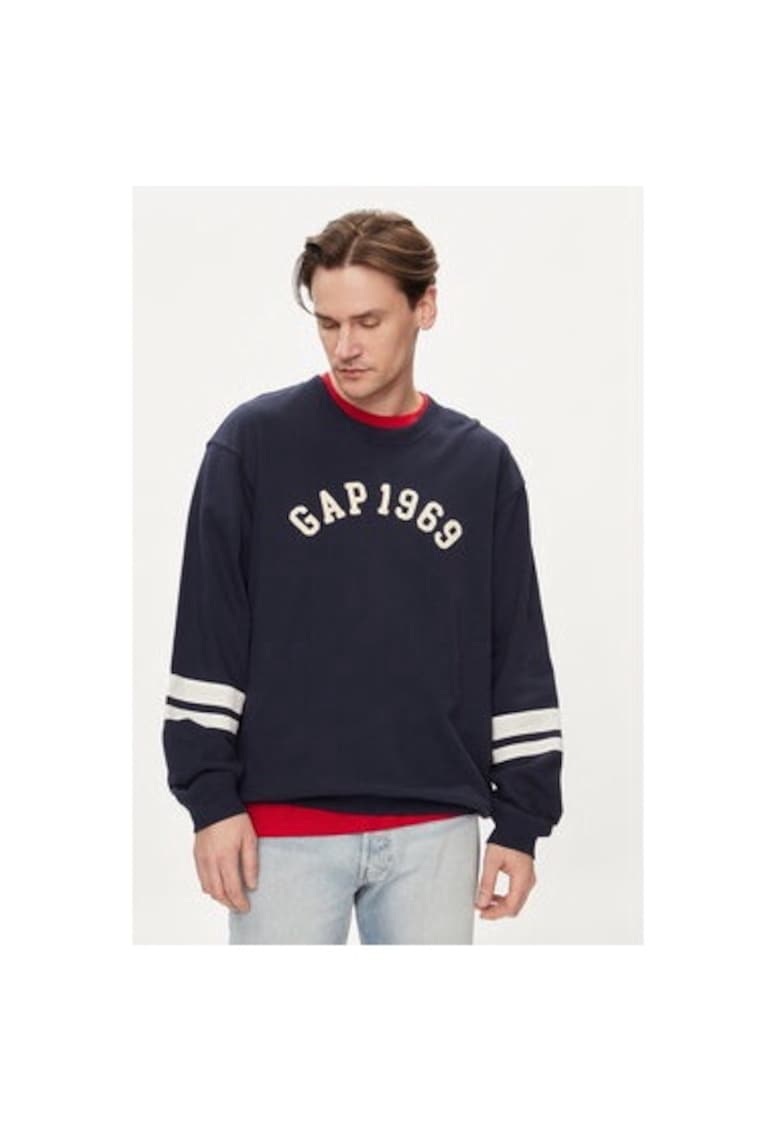 Мъжка блуза - 304143908 - Памук - Син GAP