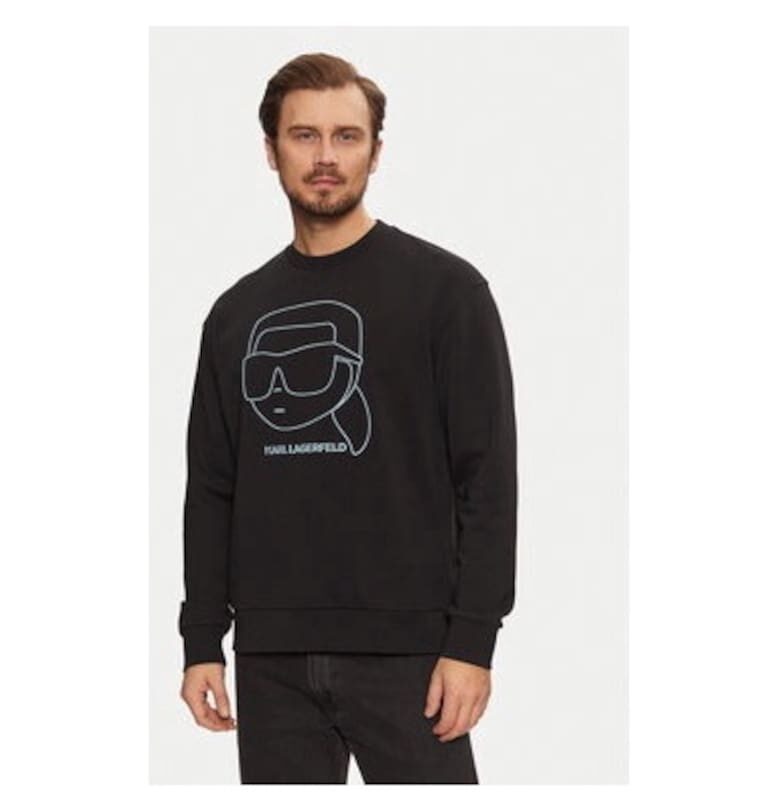 Мъжка блуза -  304613036 - Органичен памук - Черна - Черен Karl Lagerfeld
