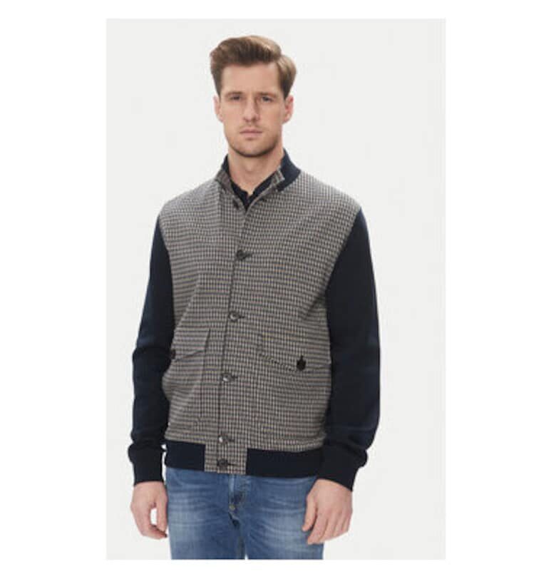 Мъжка блуза  8750 75173C - Памук/Полиестер - Тъмносиня - Тъмносин Bugatti