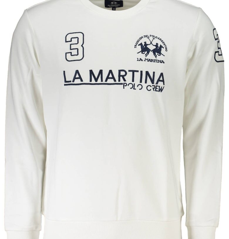 Bluza sport cu imprimeu logo  Бял LA MARTINA