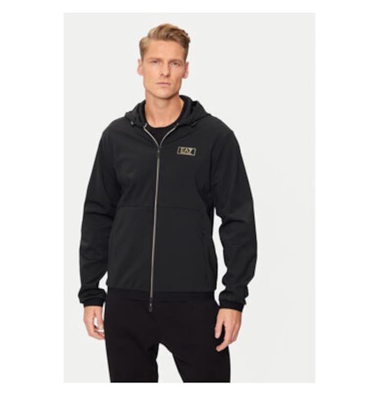 Мъжка блуза - Emporio Armani  304212598 - Полиамид/Еластан - Черна - Черен EA7