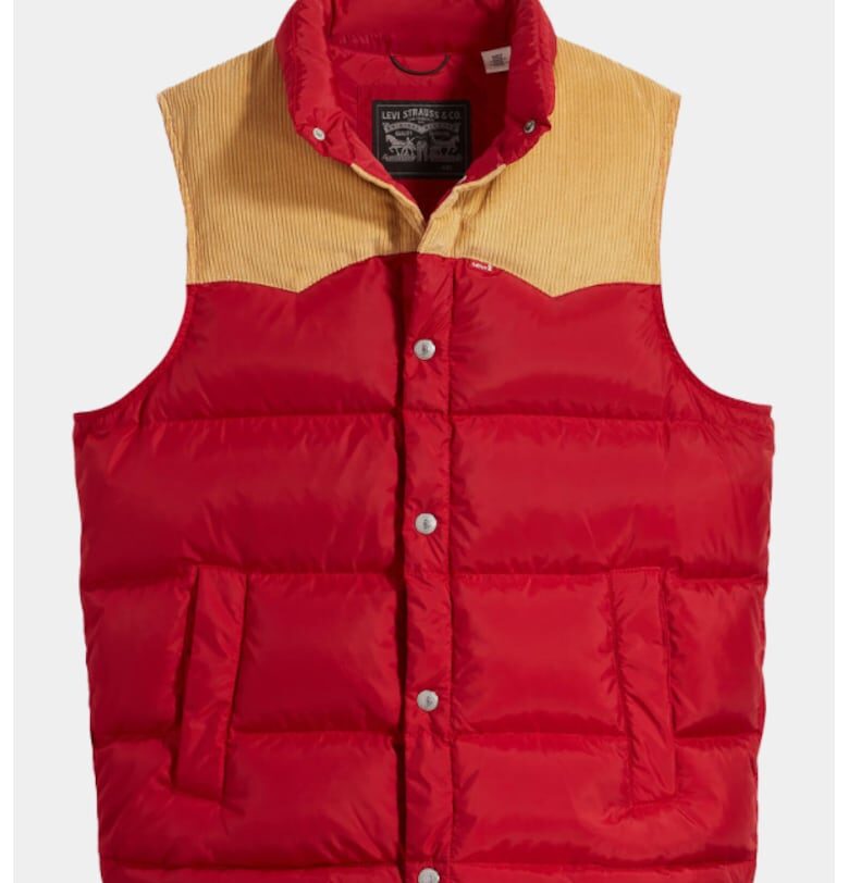 Мъжка жилетка -  303343675 - Полиестер - Червен Levis