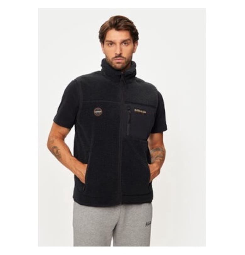 Мъжка жилетка -  304196607 - Полиестер - Черен - Черен Napapijri