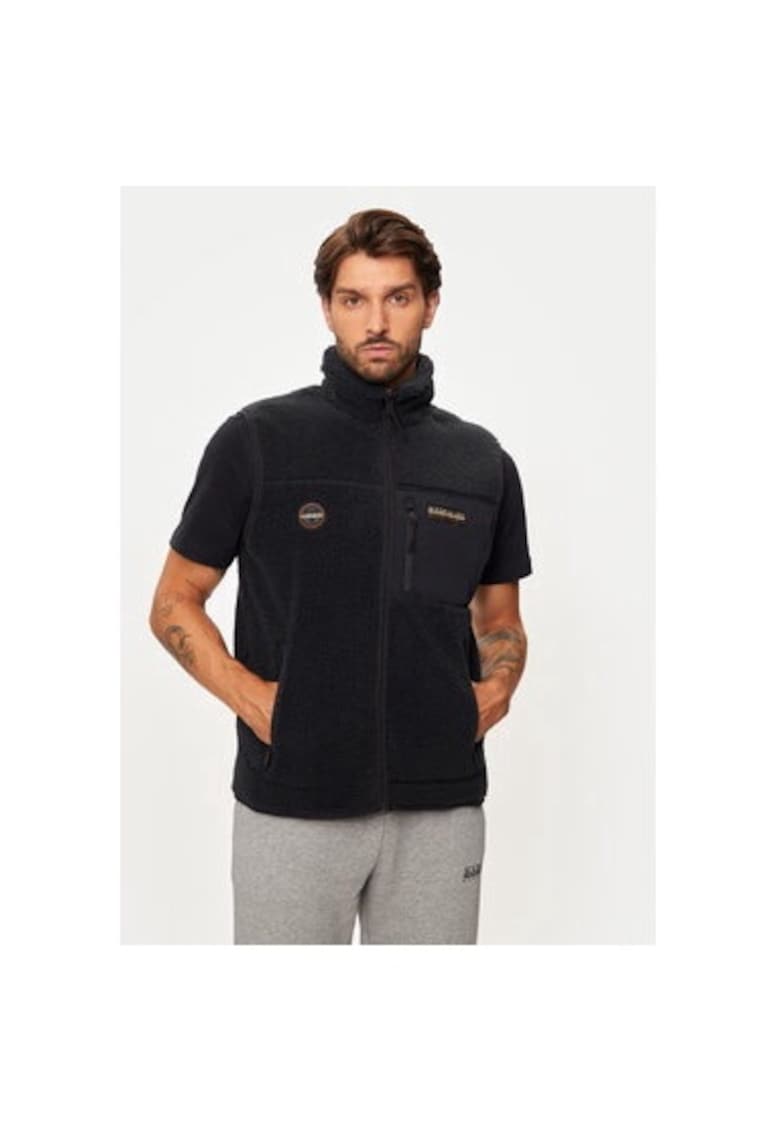 Мъжка жилетка - 304196607 - Полиестер - Черен Napapijri