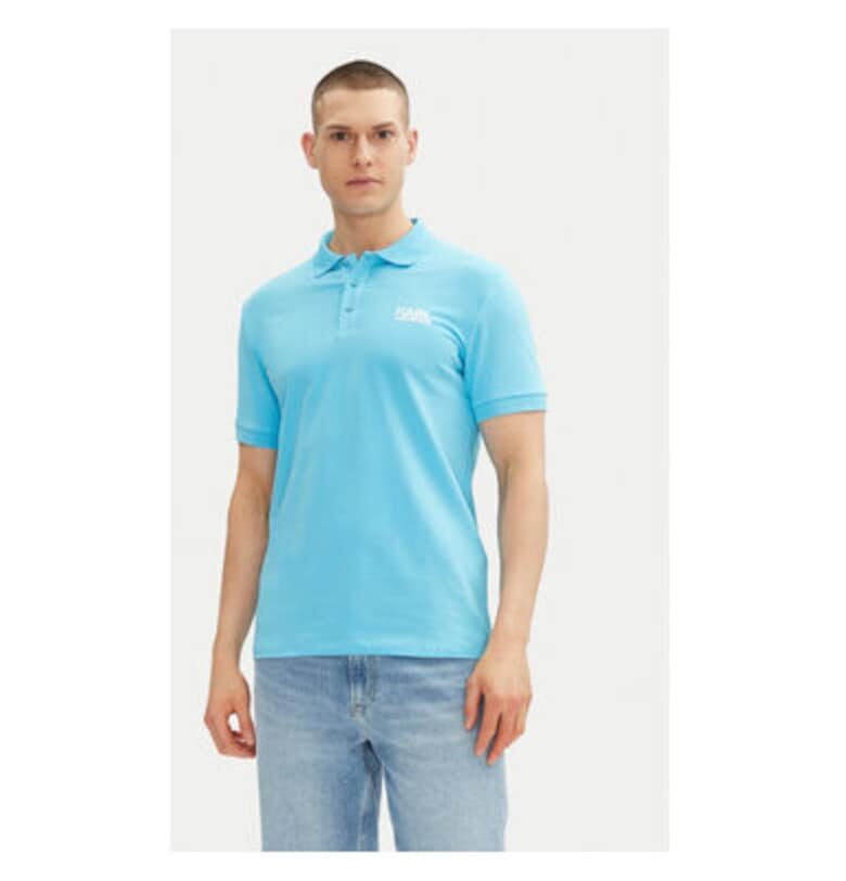Мъжка поло риза  745088 552235 - Светлосин Karl Lagerfeld