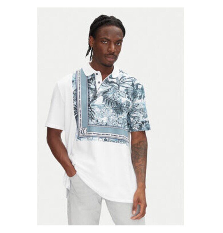 Мъжка поло риза  78OAGE15 CJ116 - Памук - Син - Син JUST CAVALLI