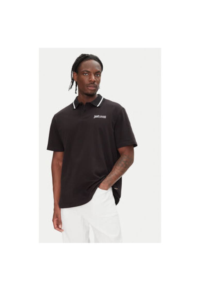 Мъжка поло риза 78OAGT15 CJ506 - Памук - Черен - Черен JUST CAVALLI