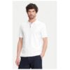 Мъжка поло риза  C5 21455.2119 - памук - бяла - Бял Pierre Cardin