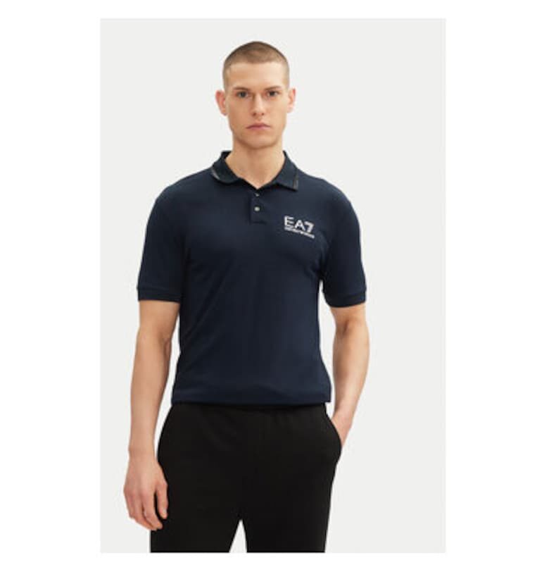 Мъжка поло риза  Emporio Armani - 7M000300 AF13739 - Вискоза/Полиамид - Тъмносин - Тъмносин EA7