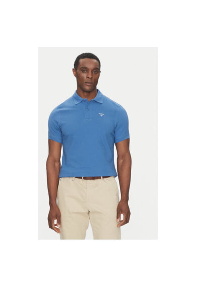 Мъжка поло риза MML0358BU67 - памук - син - Син Barbour