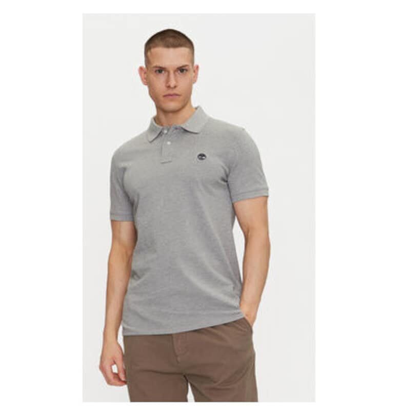 Мъжка поло риза  TB0A6VDP0521 - Органичен памук - Сив - Сив Timberland