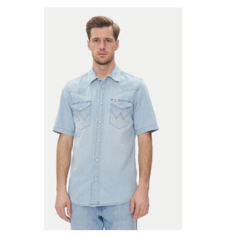 Мъжка поло тениска  112365466 - Памук - Бял Wrangler