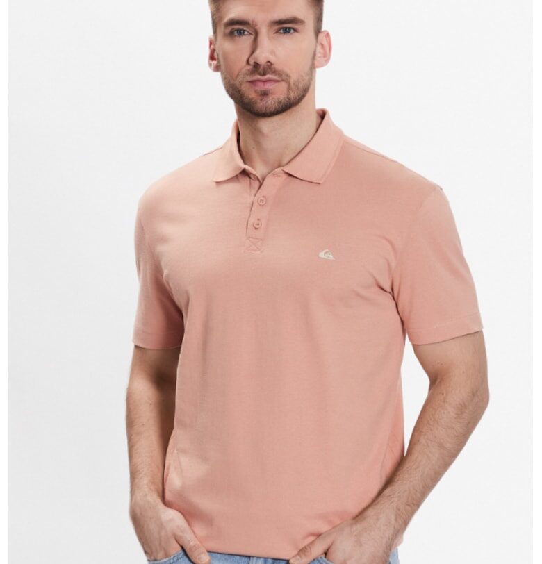 Мъжка поло тениска -  301883692 - Памук - Розово QUIKSILVER