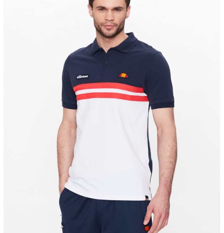 Мъжка поло тениска -  302876419 - Памук - Тъмносин ELLESSE