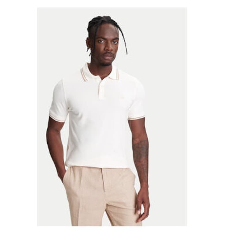 Мъжка поло тениска  3F9HU302E - памук - XS INTL - бежов United Colors of Benetton