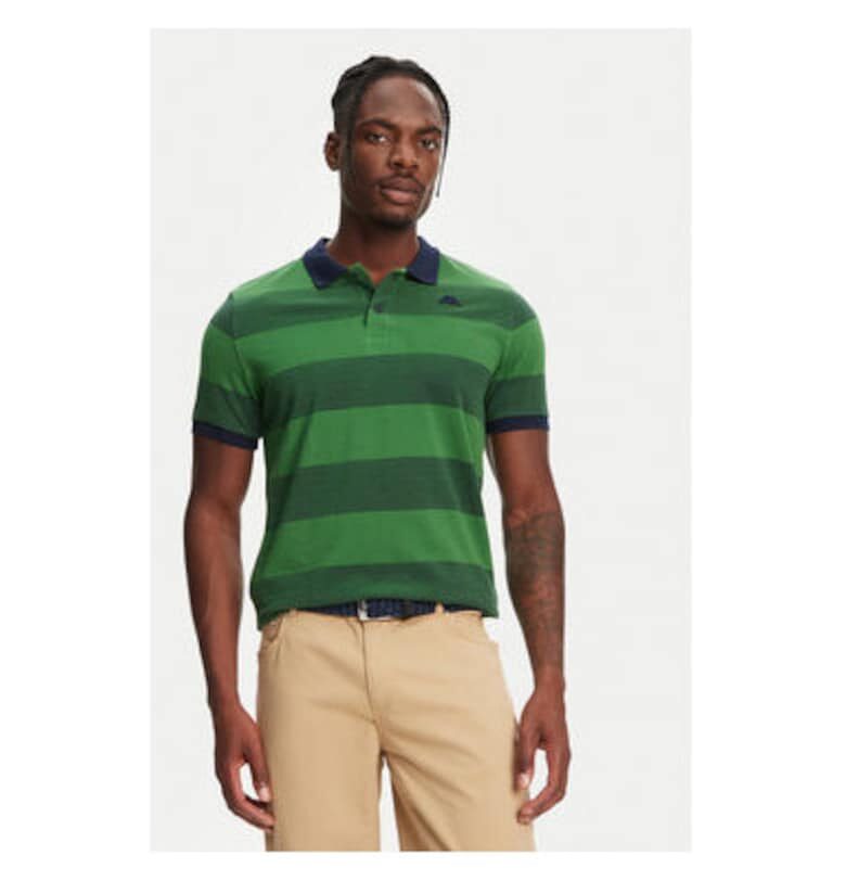 Мъжка поло тениска  64126KW - Памук - Зелен - Зелен Robe Di Kappa