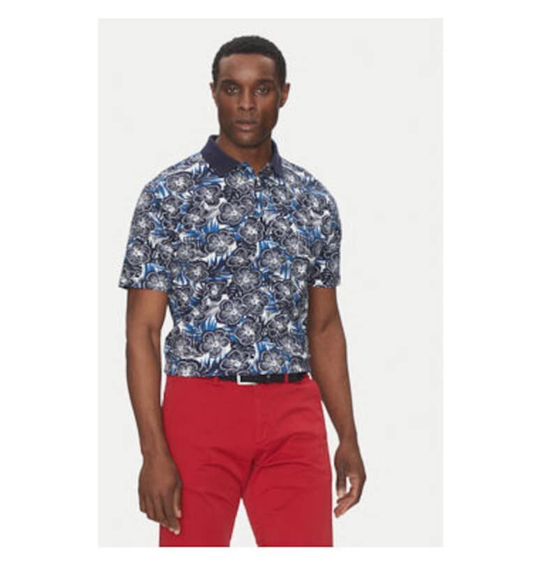 Мъжка поло тениска  74028690 - Памук - тъмносиньо - Тъмносин Hechter Paris