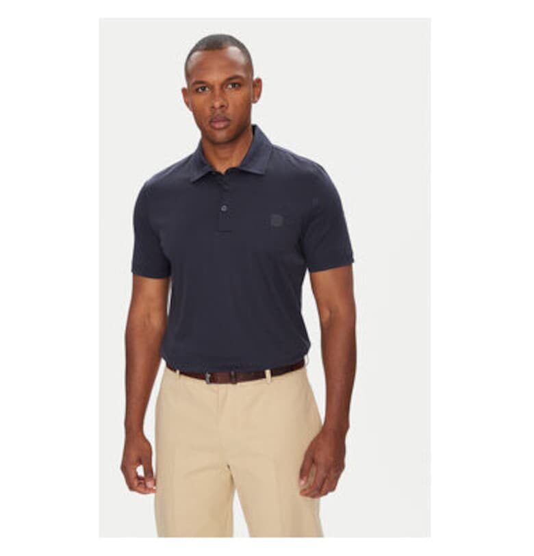 Мъжка поло тениска  B4 10044.5190 - Памук - Тъмносин - Тъмносин Baldessarini