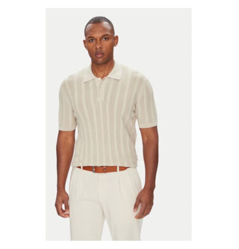 Мъжка поло тениска  B4 50024.5232 - Памук - Светлосин Baldessarini