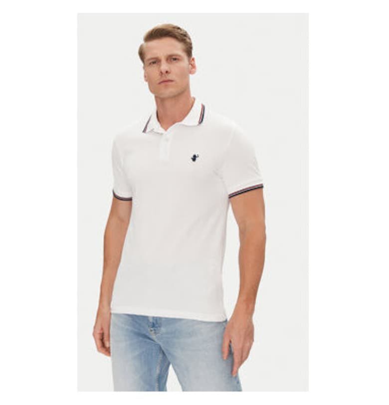 Мъжка поло тениска  DR0136M-BATE20 - Памук - Бял - Бял Save The Duck