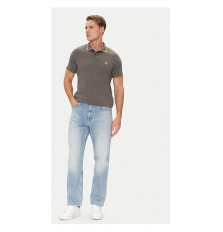 Мъжка поло тениска  DR0136M-BATE20 - памук - сив - Сив Save The Duck