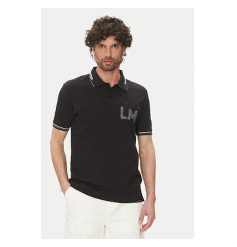 Мъжка поло тениска  MAP009 PK001 - Памук - Черен - Черен LA MARTINA