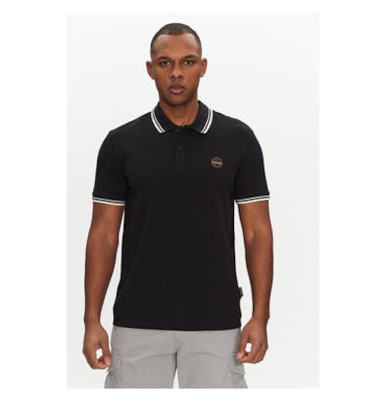 Мъжка поло тениска  NP0A4ID59411 - Памук - Черен - Черен Napapijri